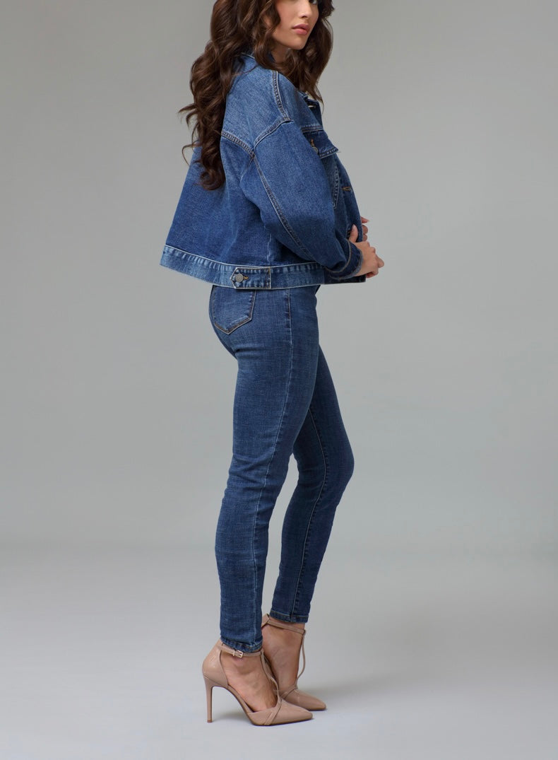 FUNKY SOUL MEDIUM WASH BOXYJEAN JACKET