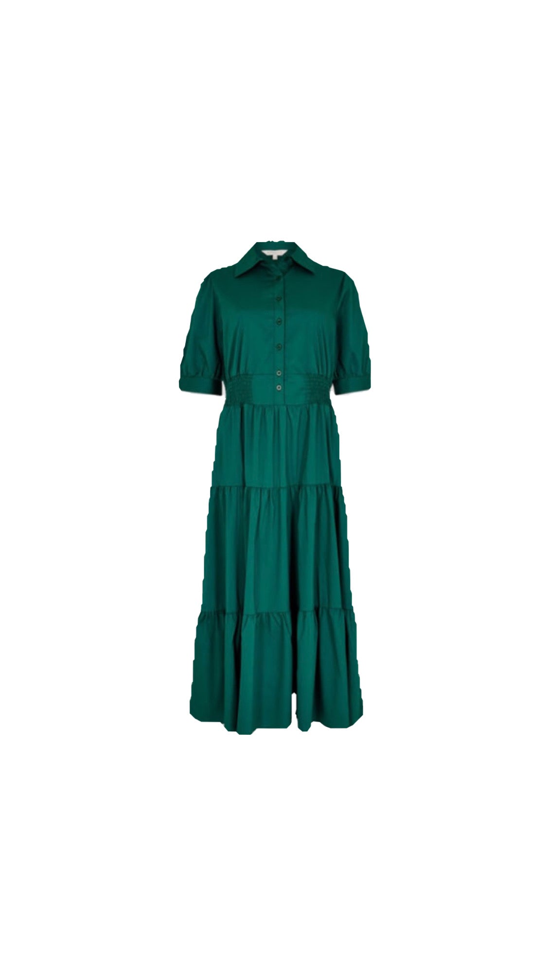 SMOCKED WAIST TIERED DRESS