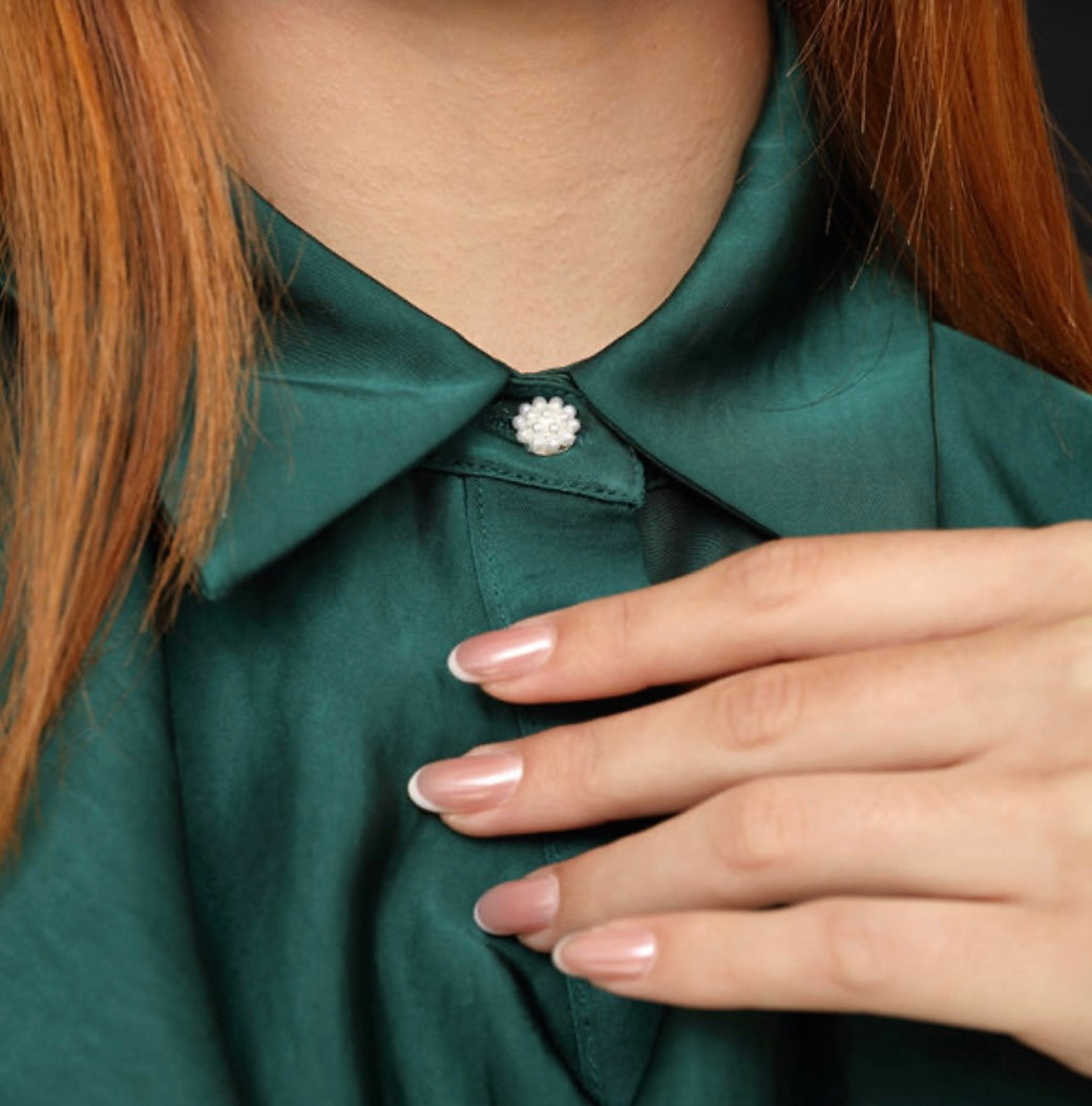 EMERALD RUFFLE TOP