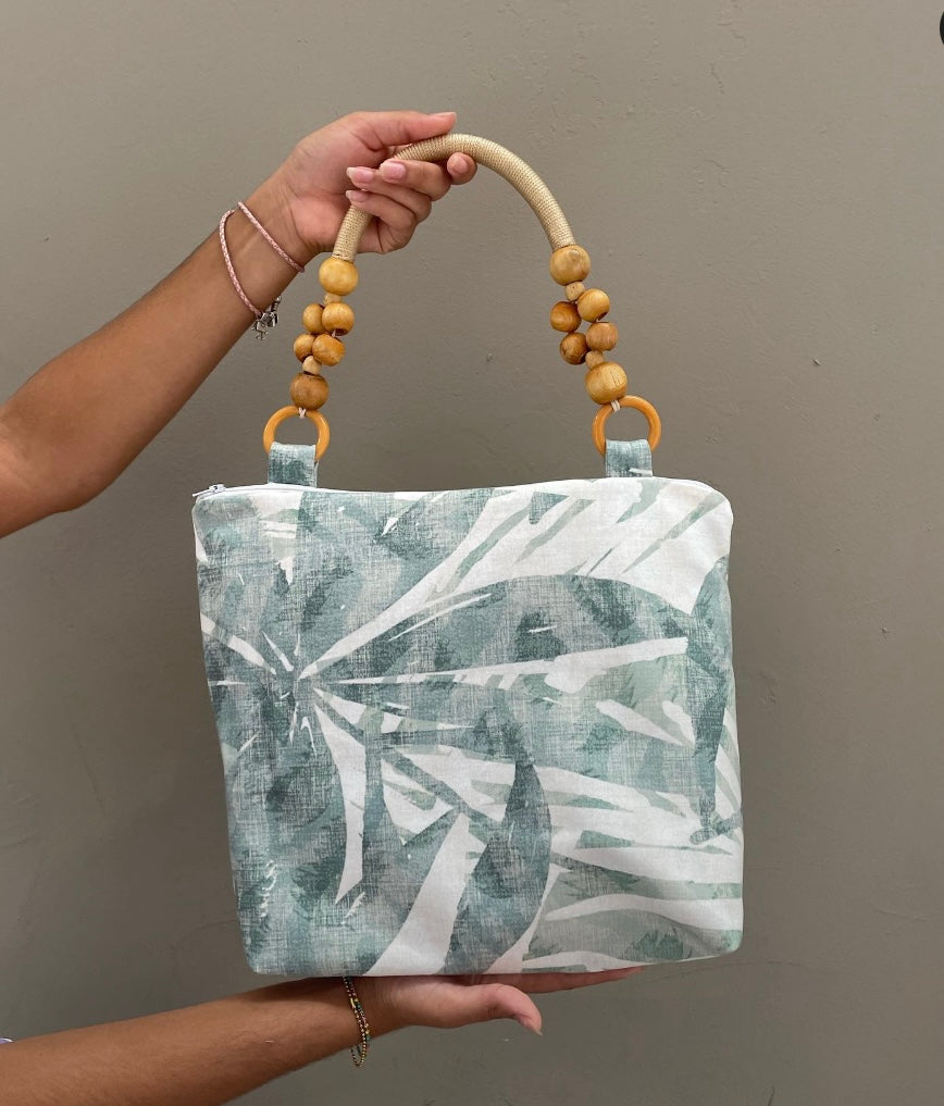 MOTA PALM LEAF PRINT HANDBAG