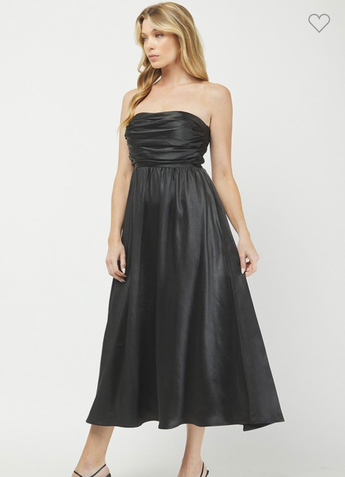SATIN MAXI TUBE DRESS