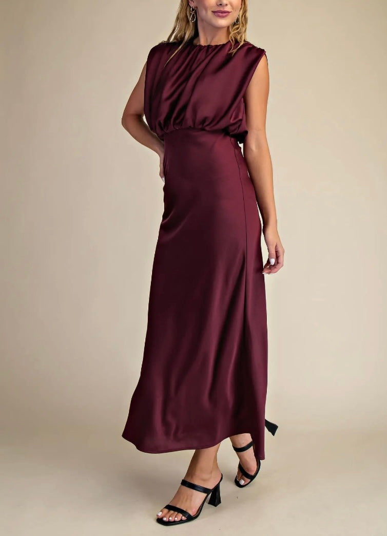 BLOUSON MIDI DRESS