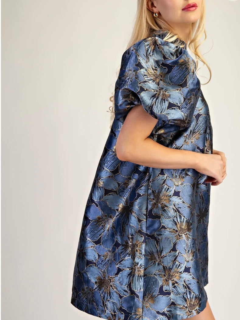 PUFF SLEEVE MINI DRESS