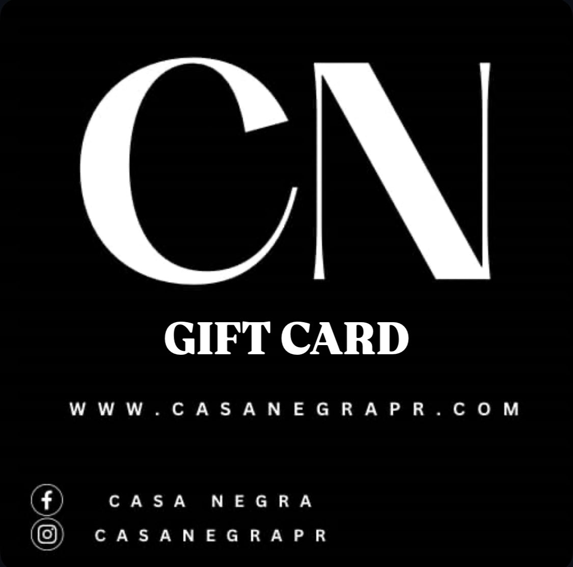 CASA NEGRA GIFT CARD
