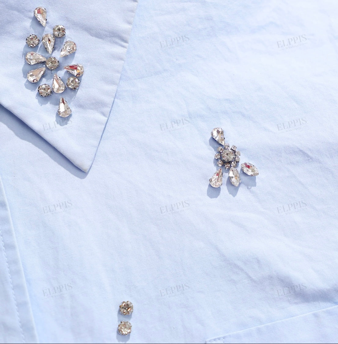 RHINESTONE BEADED CROP TOP
