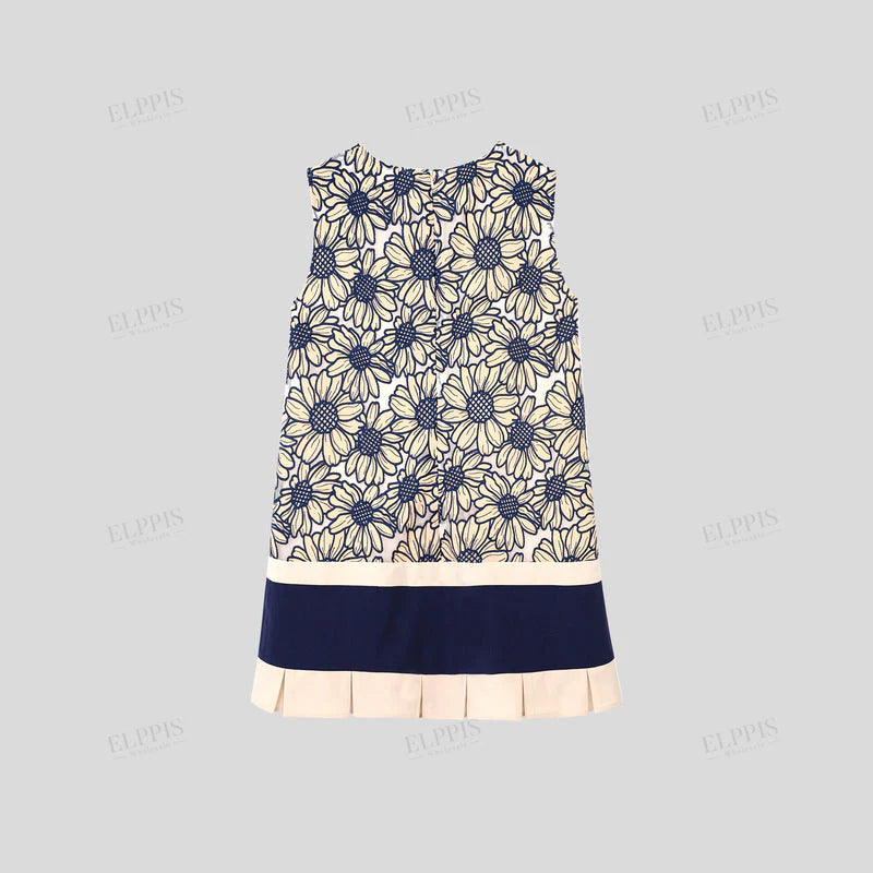 SLEEVELESS FLORAL DRESS