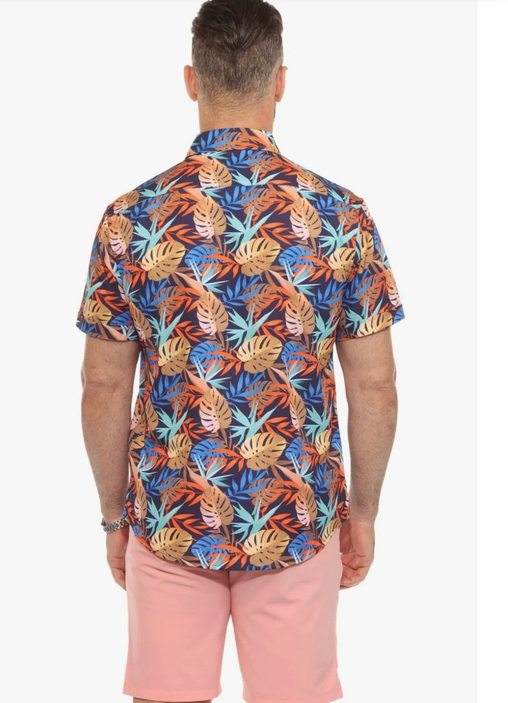 MOJITO SHORT SLEEVE LEAF PRINT SHIRT