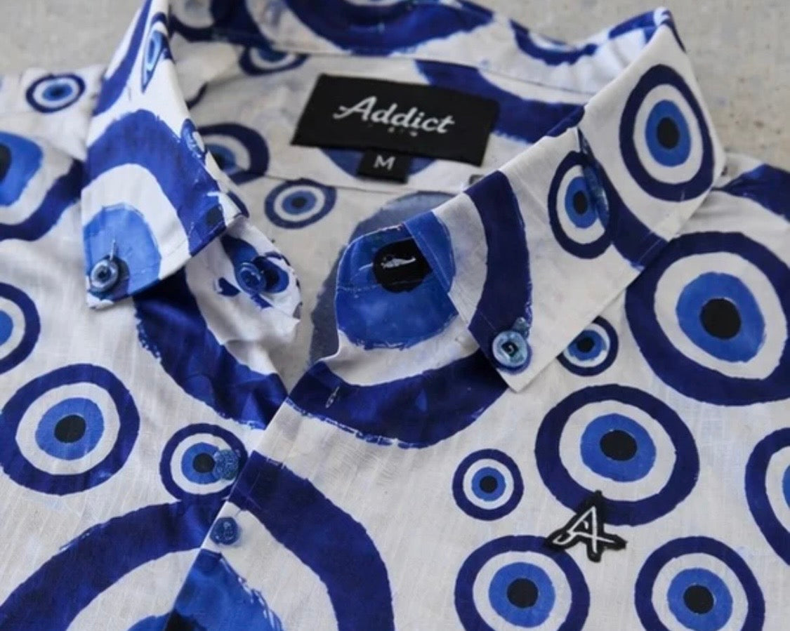ADDICT CLOTHING LINO SHORT SLEEVE CIRCLE PRINT SHIRT