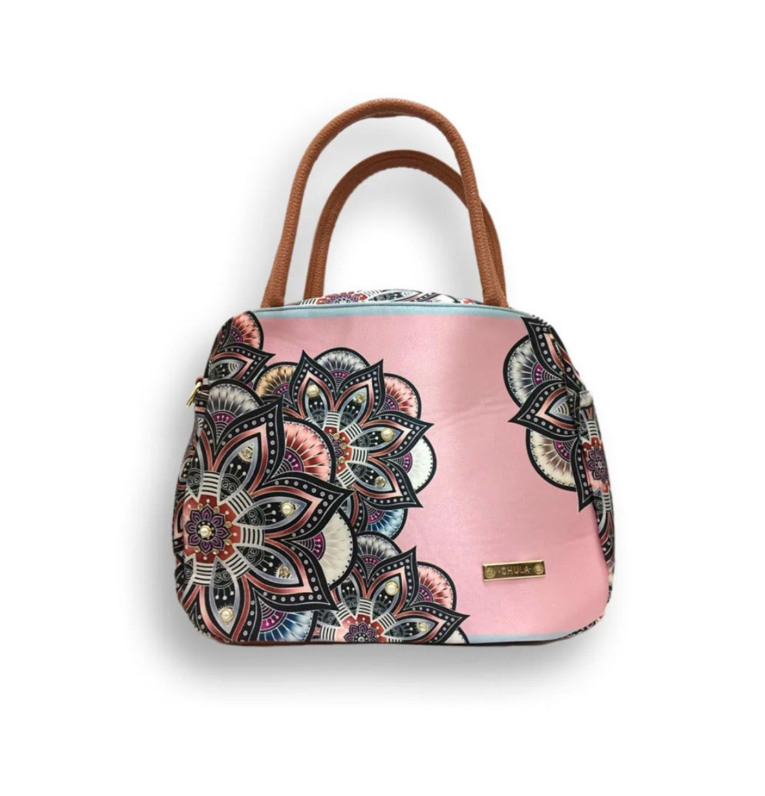 CHULA PINK MANDALA ZIP TOP HANDBAG