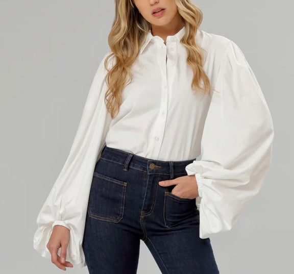 BALLOON SLEEVE TOP