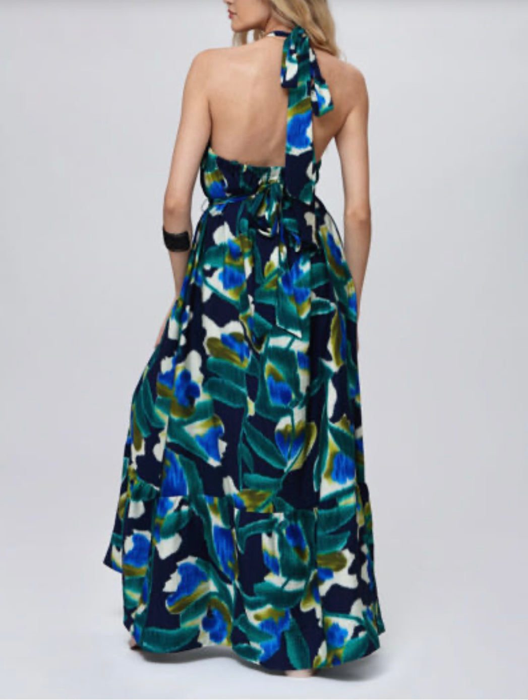 VESTIDO CUELLO EN V MANGA LARGA