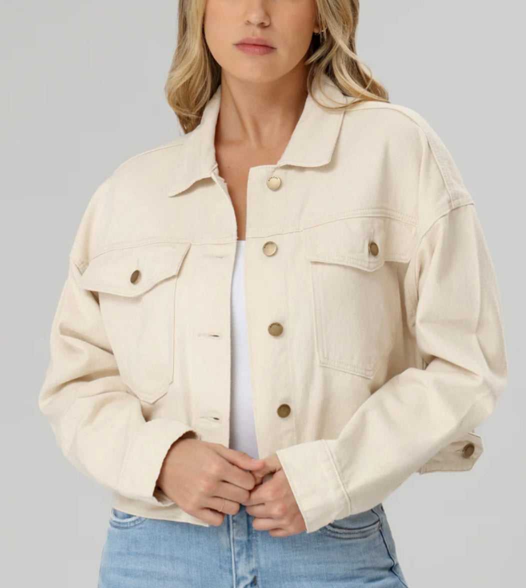 ECRU BOXY JEAN JACKET