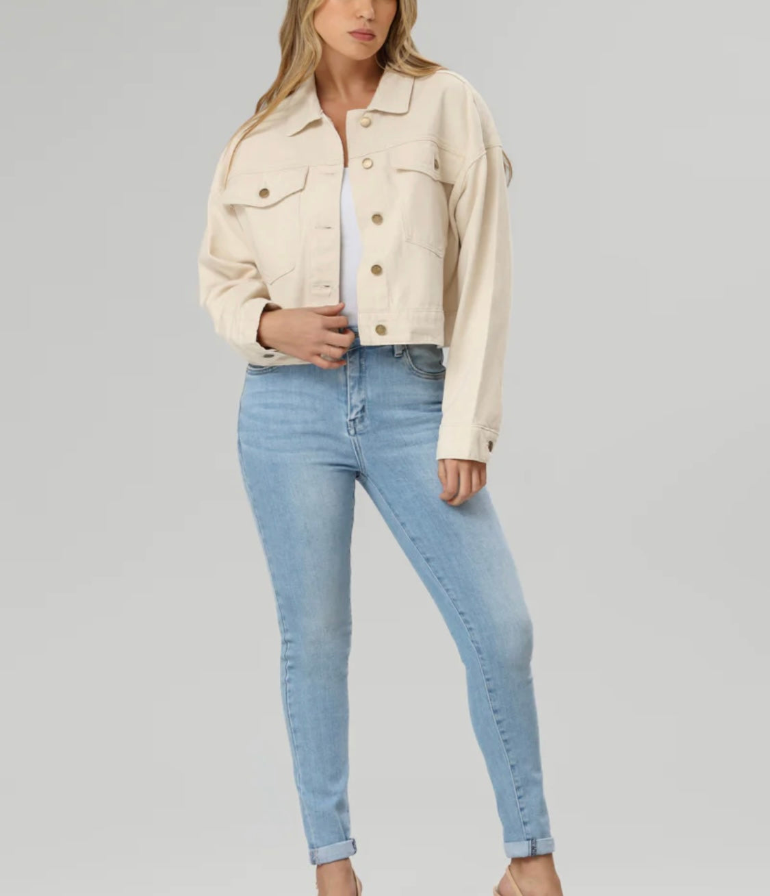 ECRU BOXY JEAN JACKET