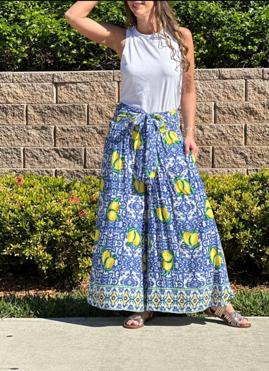 LEMON PRINT PALAZZO PANT