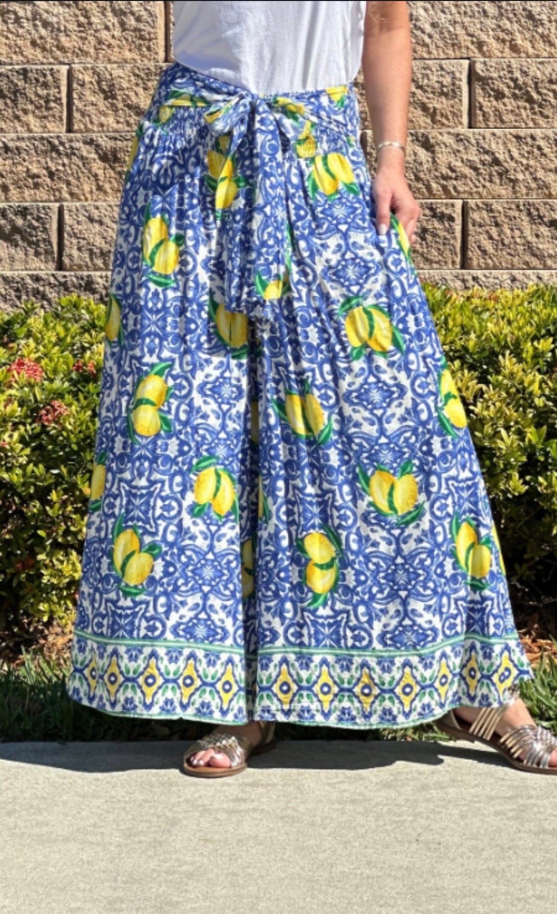 LEMON PRINT PALAZZO PANT