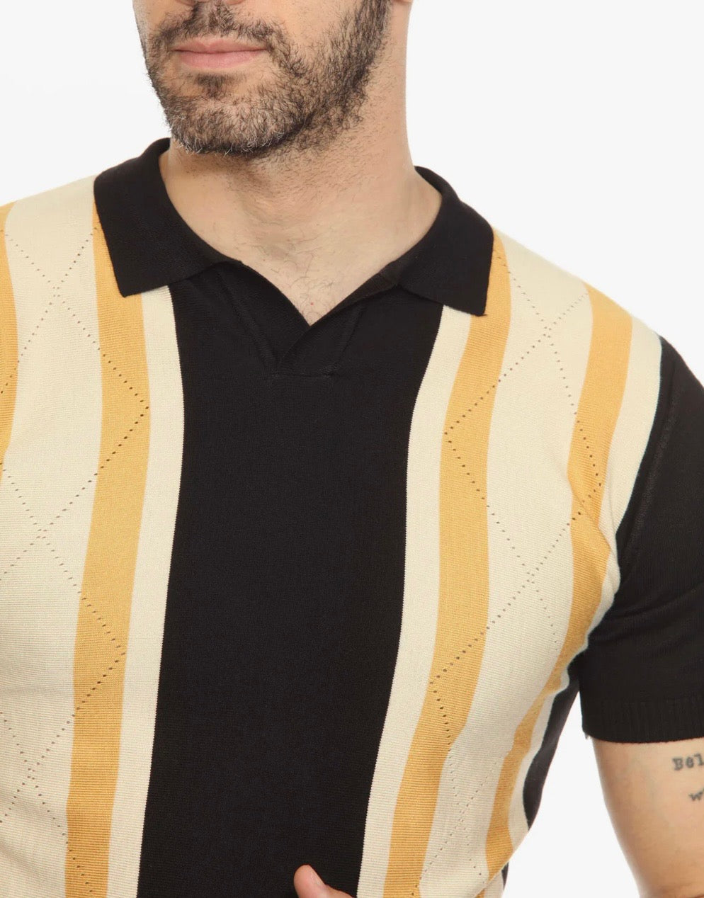 BLACK ARGYLE POLO
