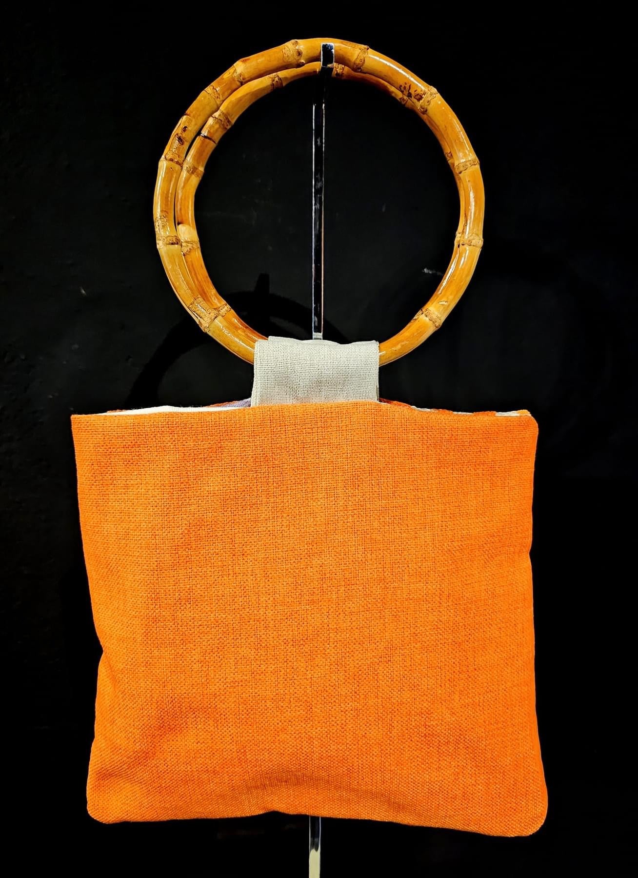MOTA ORANGE CHEVRON REVERSIBLE HANDBAG