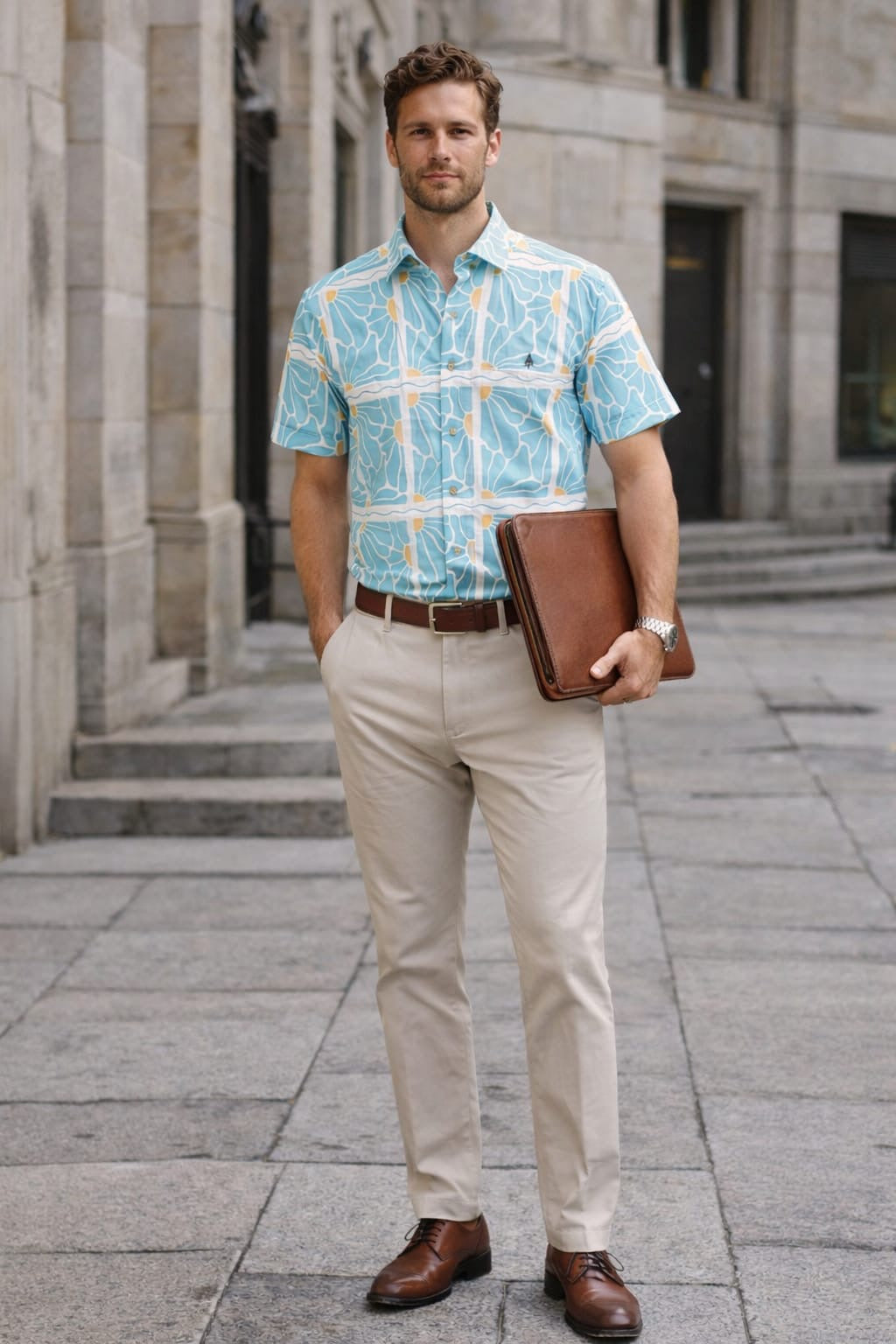 ADDICT CLOTHING LINO SHORT SLEEVE ABSTRACT FLORAL SHIRT