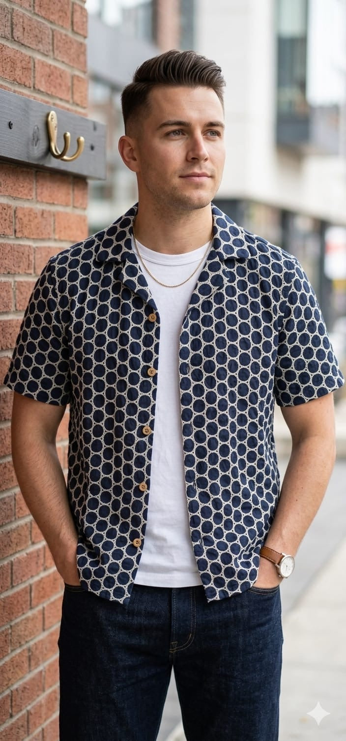 ADDICT SHORT SLEEVE DOT SHIRT