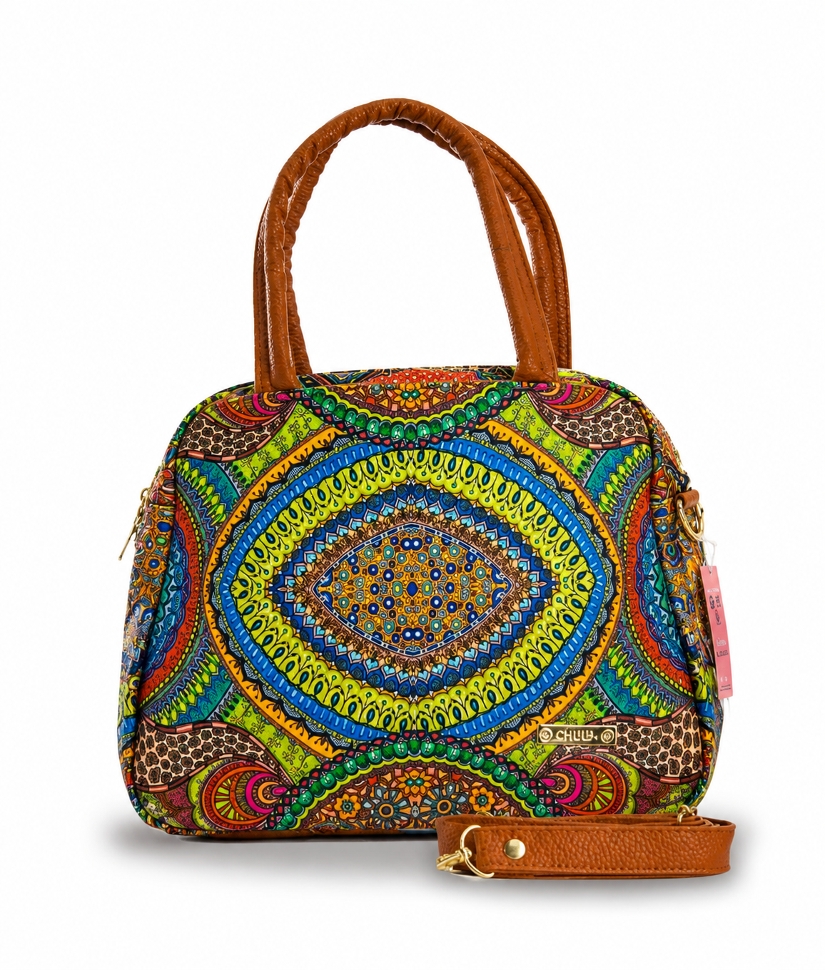 CHULA BOHO PRINT ZIP TOP HANDBAG