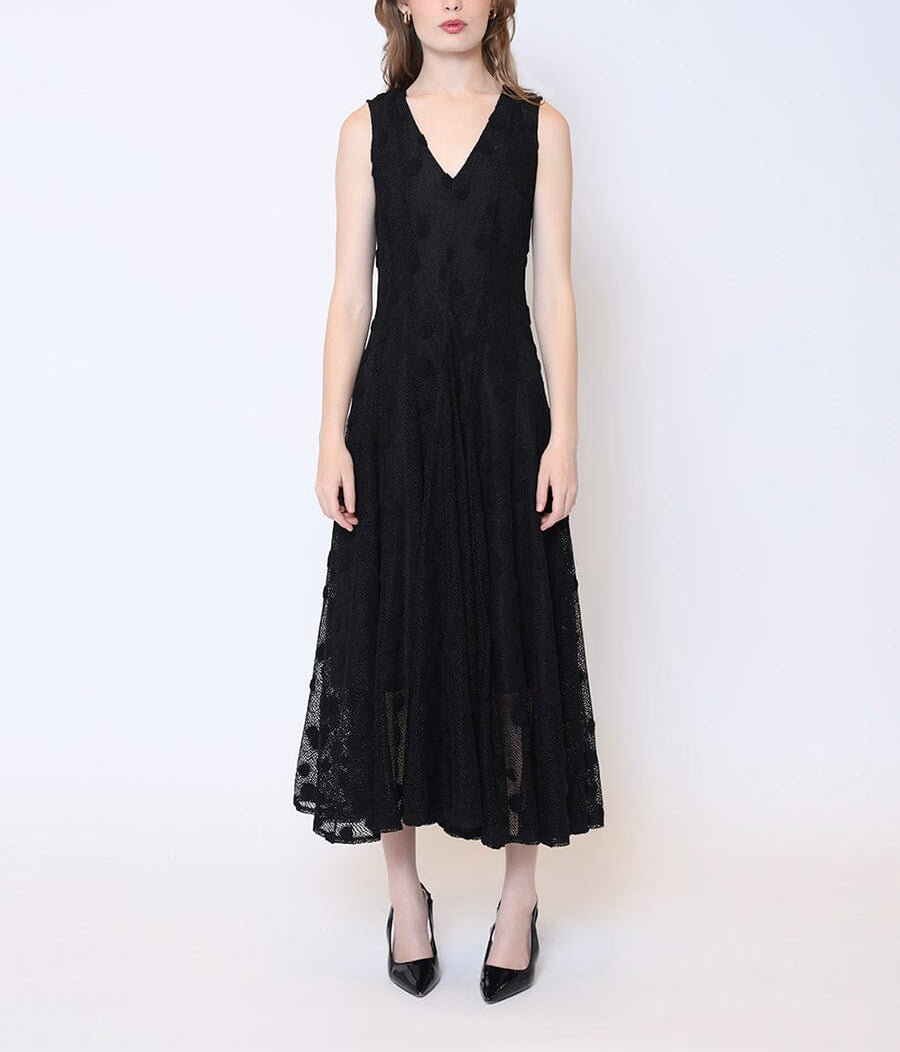 VESTIDO CUELLO EN V MANGA LARGA