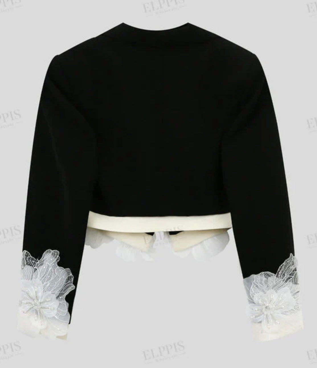 FLORAL LACE HEM JACKET