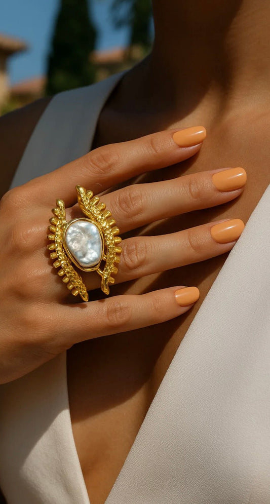 FISH PEARL RING