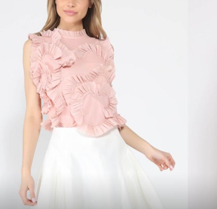 GRACIA RUFFLE TOP