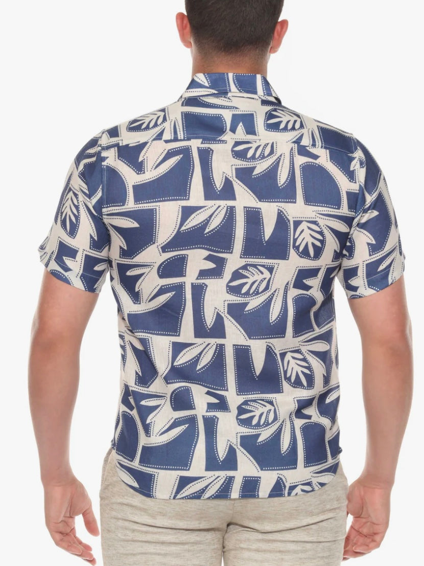MOJITO SHORT SLEEVE LEAF PRINT SHIRT