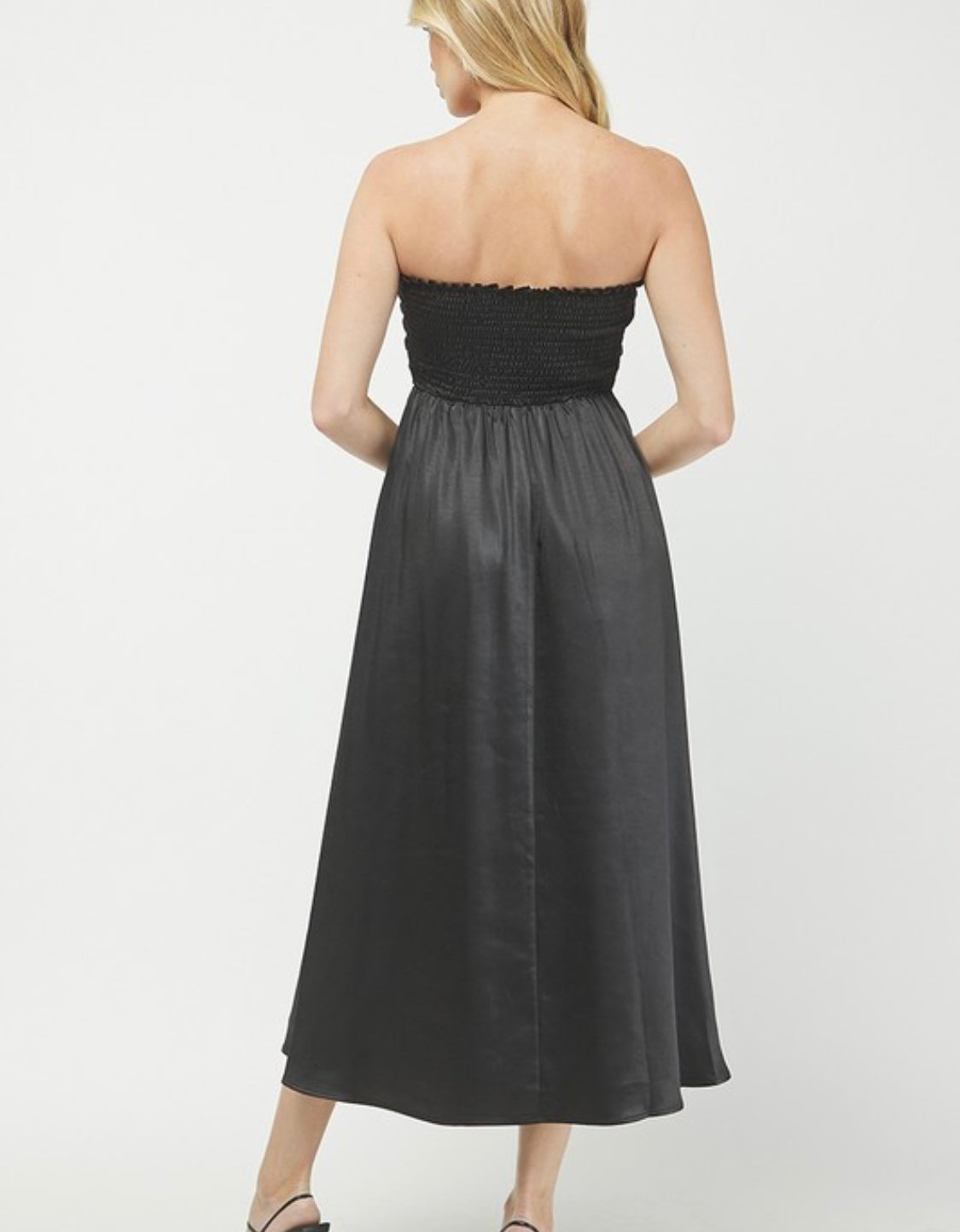 SATIN MAXI TUBE DRESS
