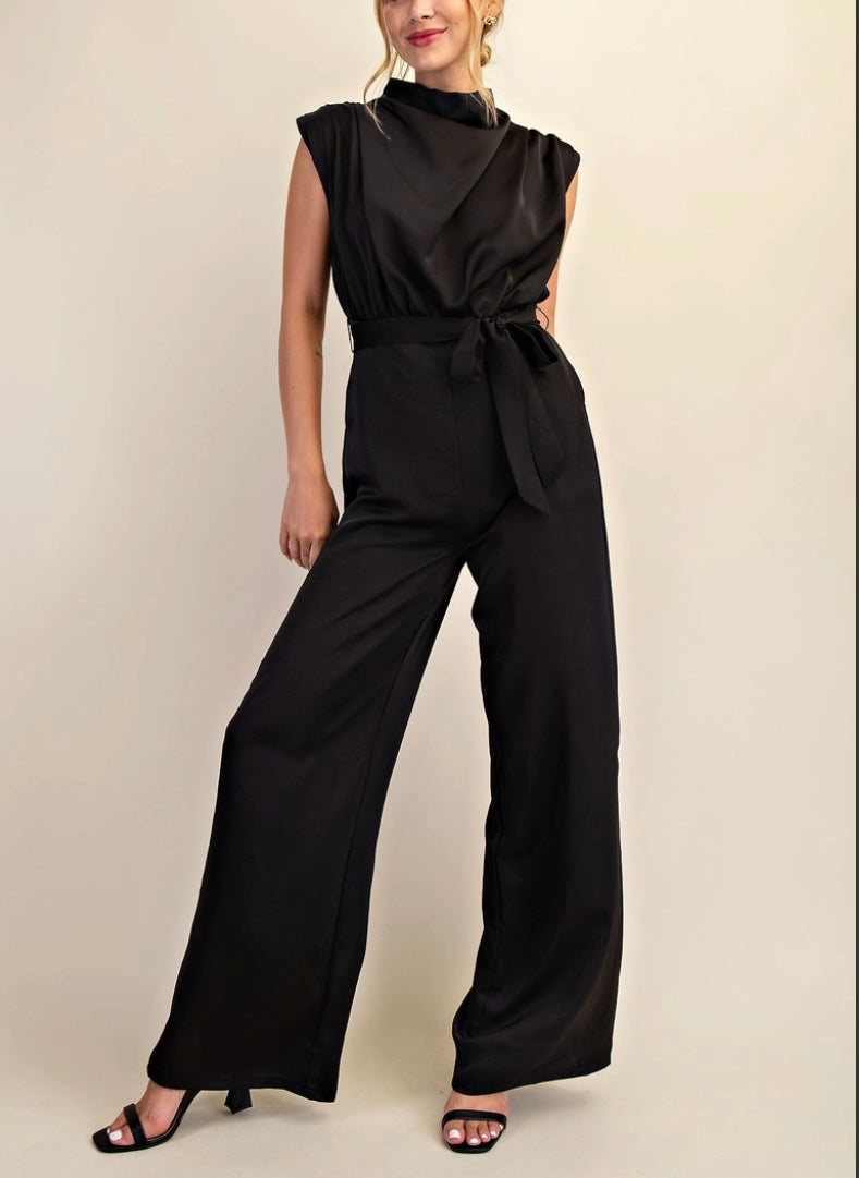 WIDELEG SATIN JUMPSUIT