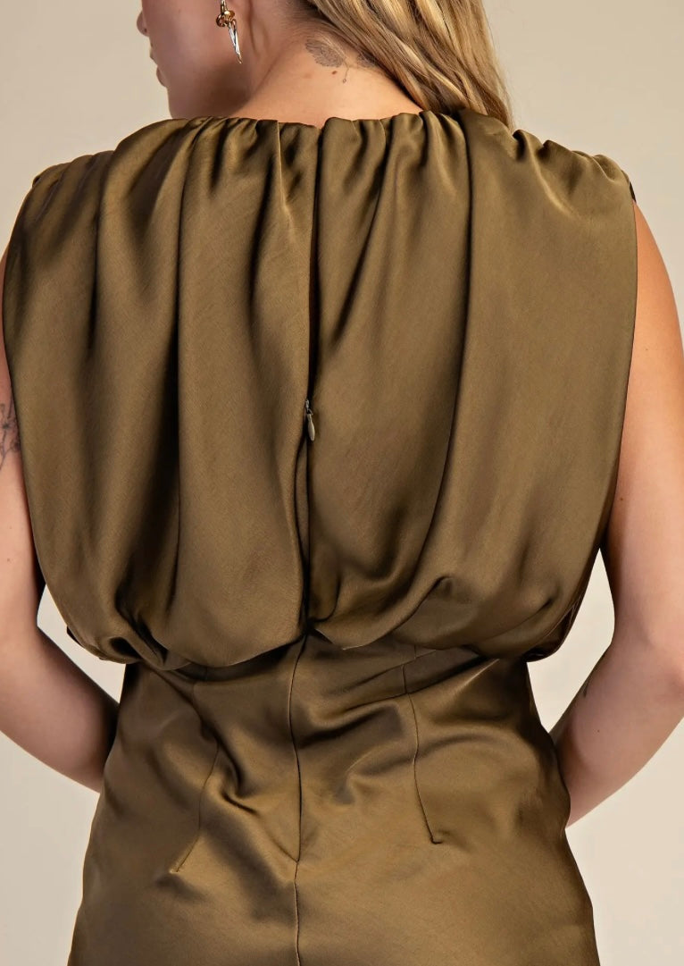 SLEEVELESS MIDI DRESS