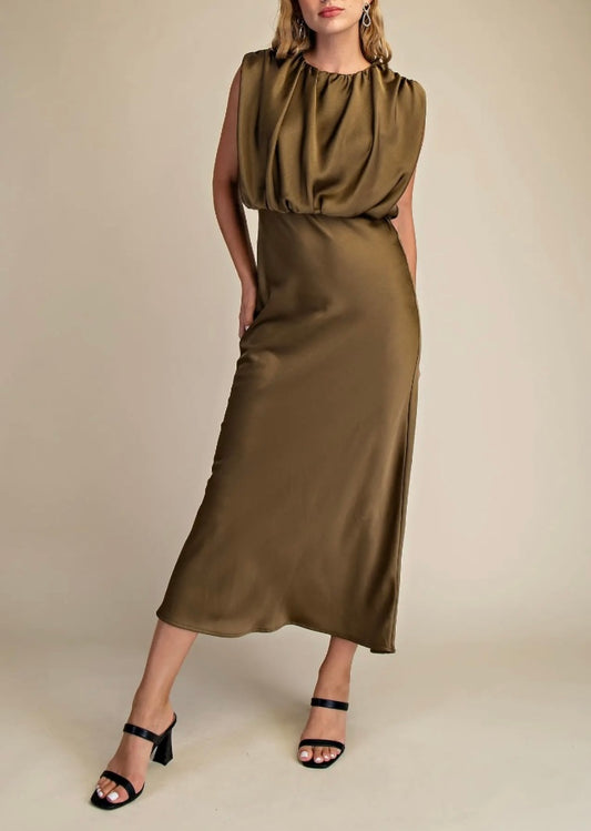 SLEEVELESS MIDI DRESS