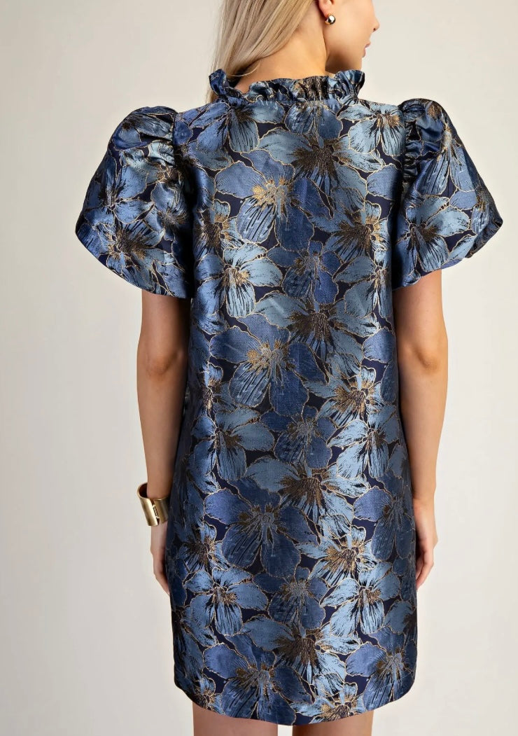 PUFF SLEEVE MINI DRESS