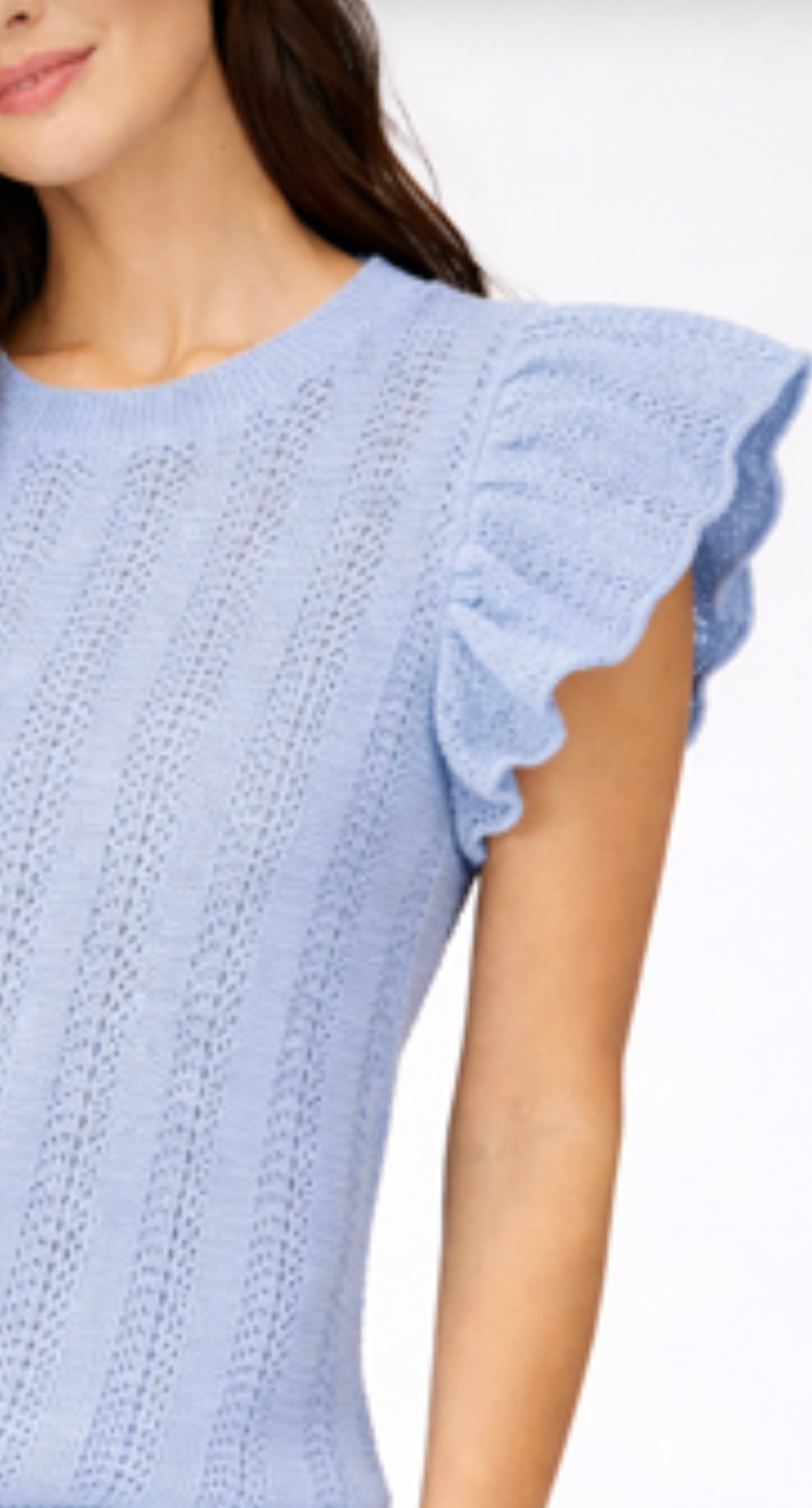 FUNKY SOUL POINTELLE KNIT TOP