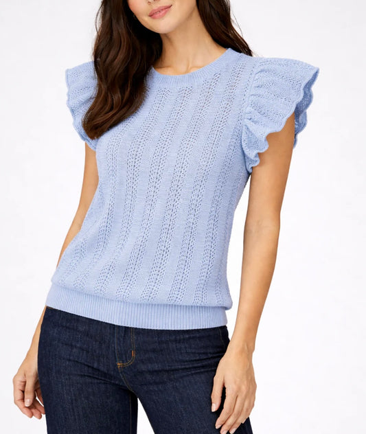 FUNKY SOUL POINTELLE KNIT TOP