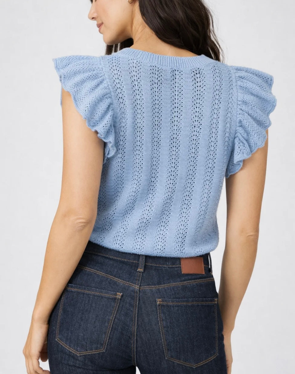 FUNKY SOUL POINTELLE KNIT TOP