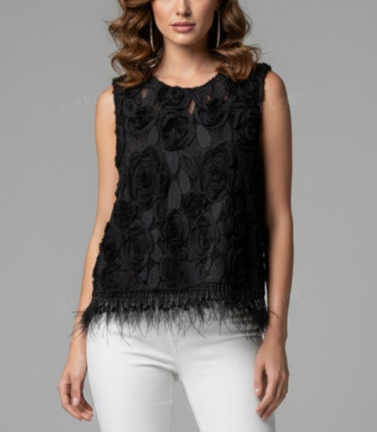 DIMENSIONAL FLORAL TOP
