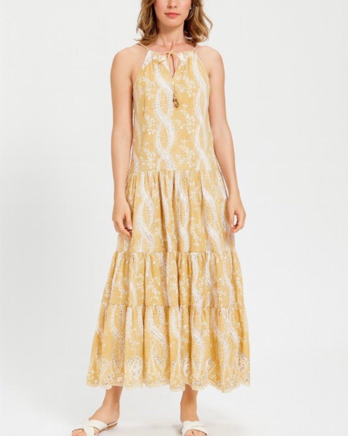 VESTIDO CUELLO EN V MANGA LARGA