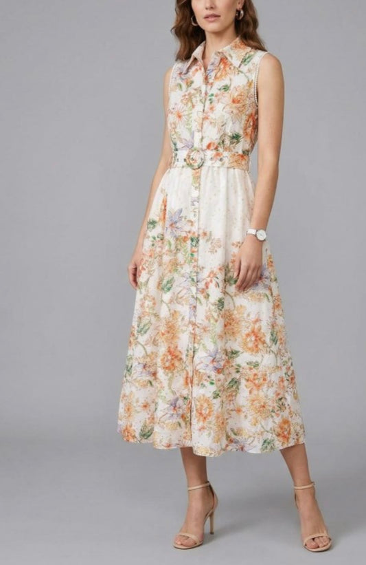 VESTIDO CUELLO EN V MANGA LARGA