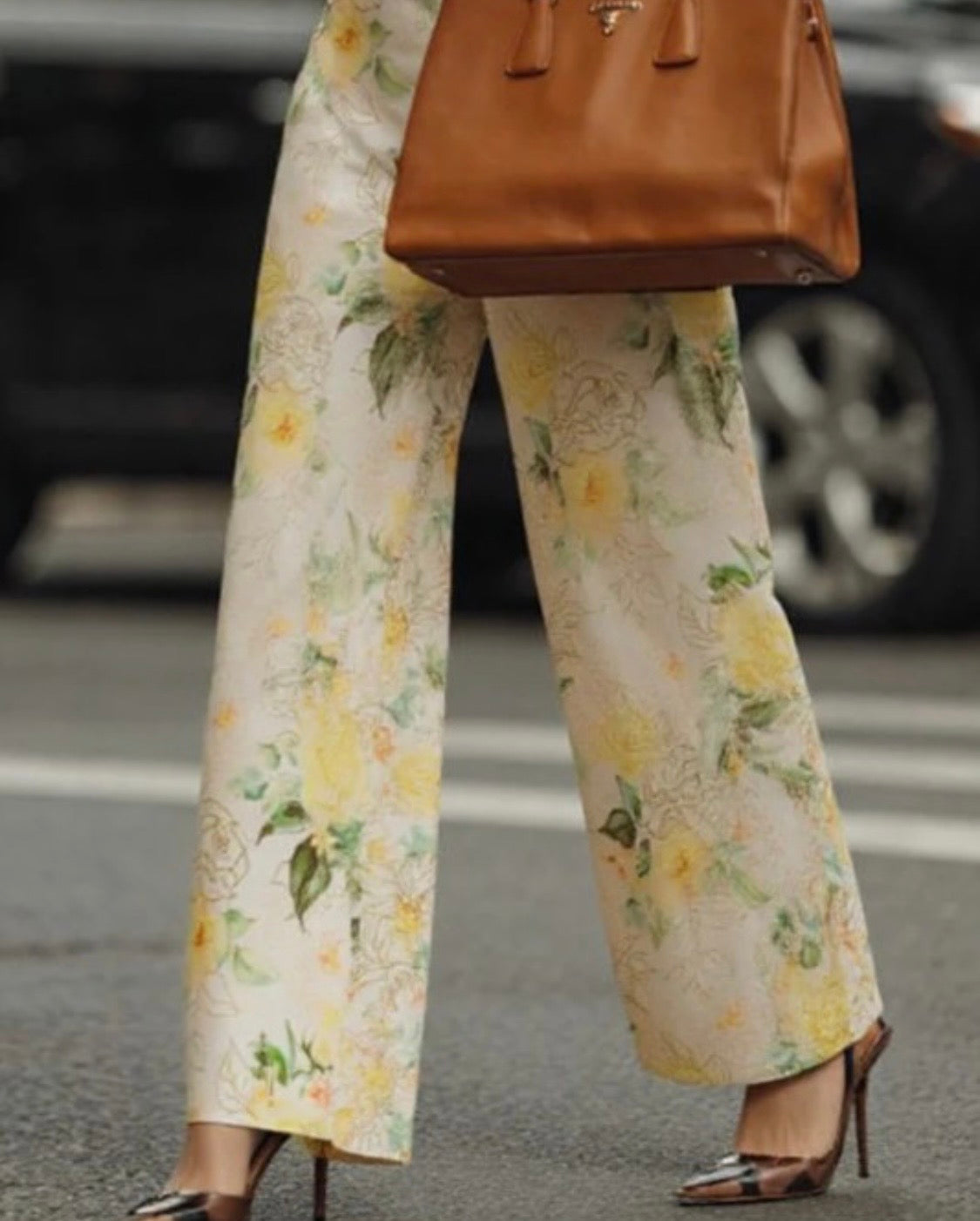 FLORAL EYELET WIDE LEG PANT SET