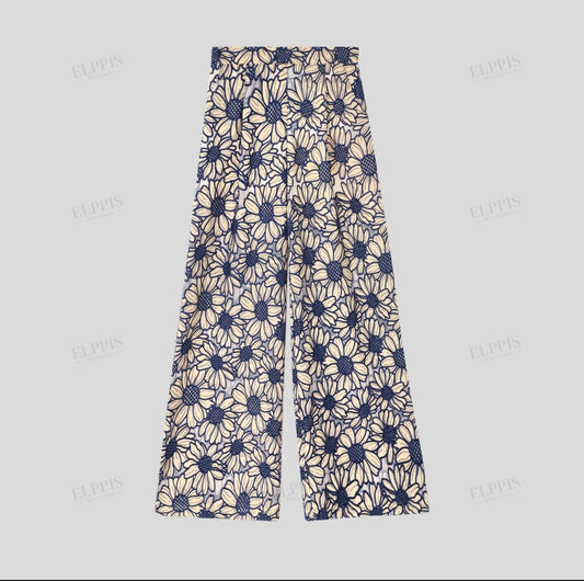 FLORAL WIDE LEG PANT