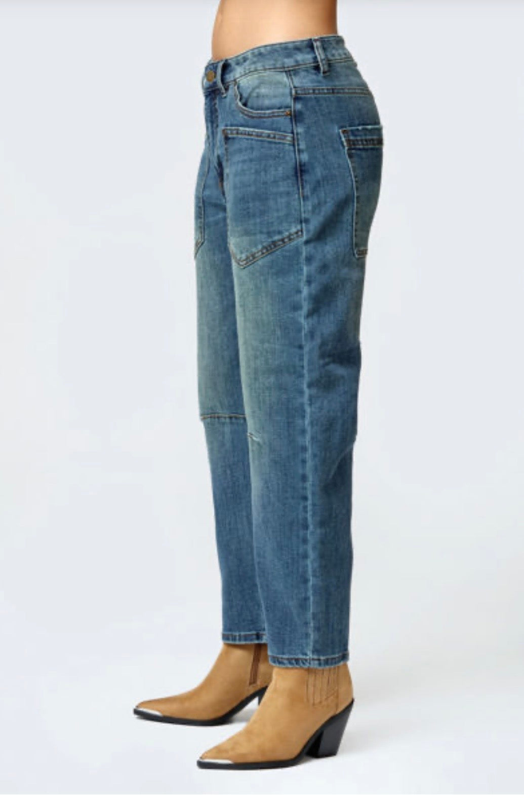 FUNKY SOUL WOMEN'S ANGLED POCKET BARREL JEAN