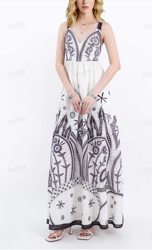 VESTIDO CUELLO EN V MANGA LARGA