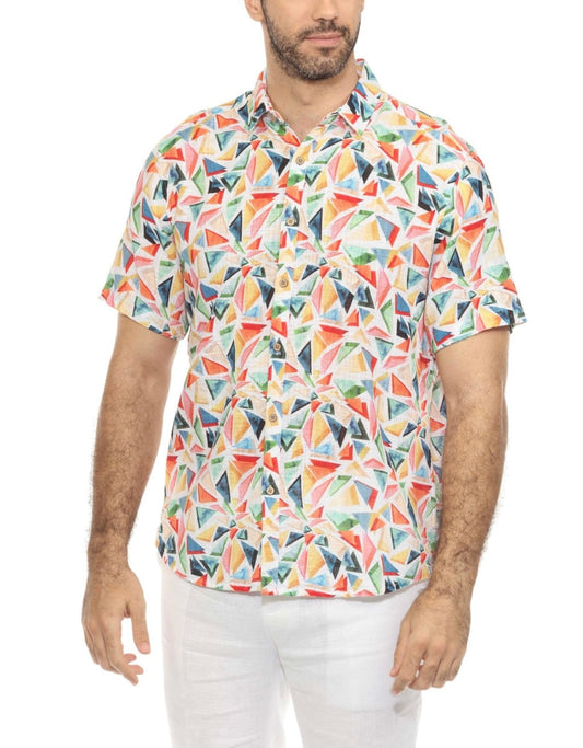 MOJITO SHORT SLEEVE TRIANGLE PRINT SHIRT