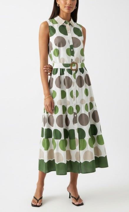 VESTIDO CUELLO EN V MANGA LARGA