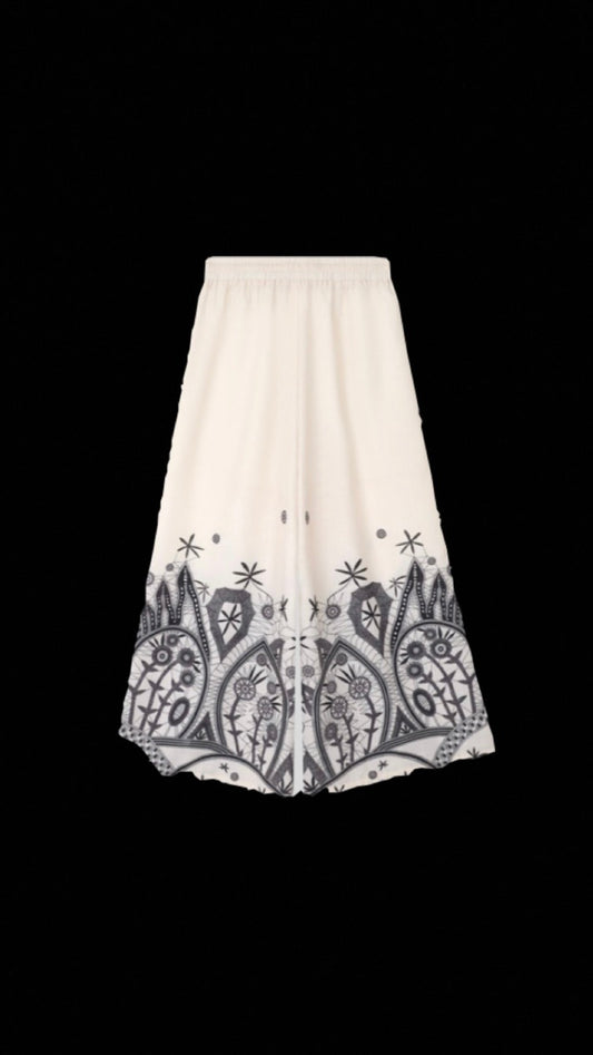 BORDER PRINT PANT