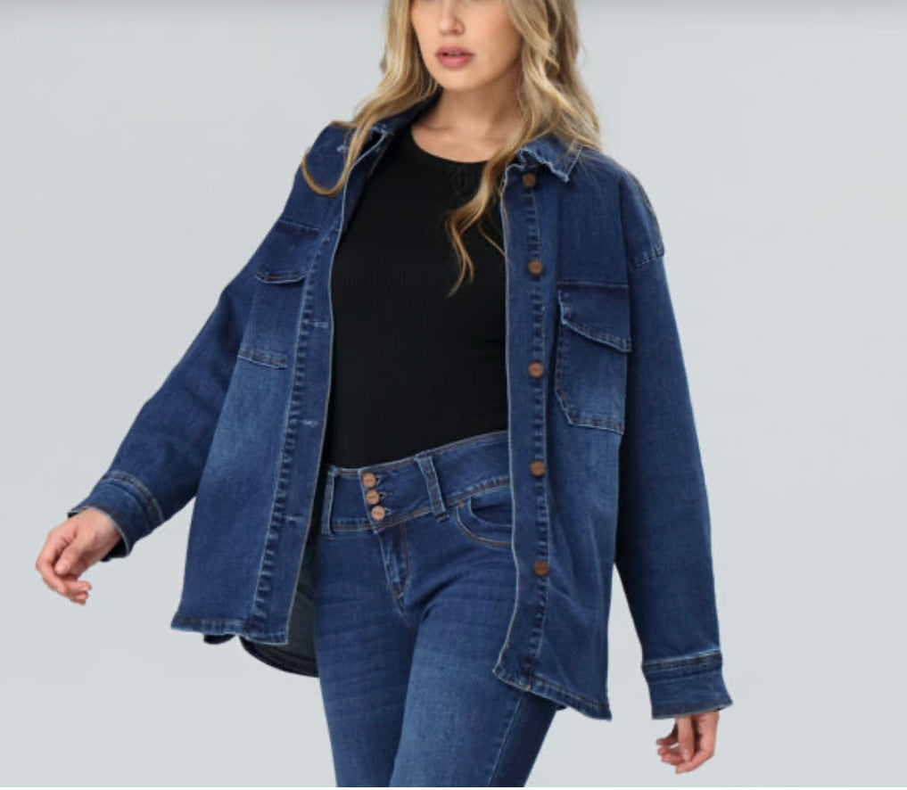 DARK WASH STRETCH  JEAN SHACKET