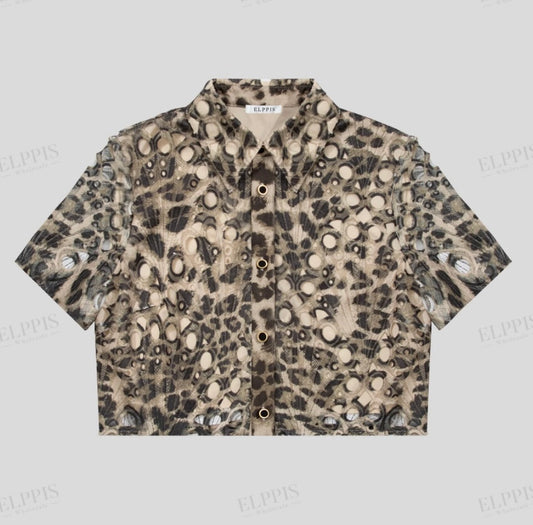 LEOPARD CROP TOP