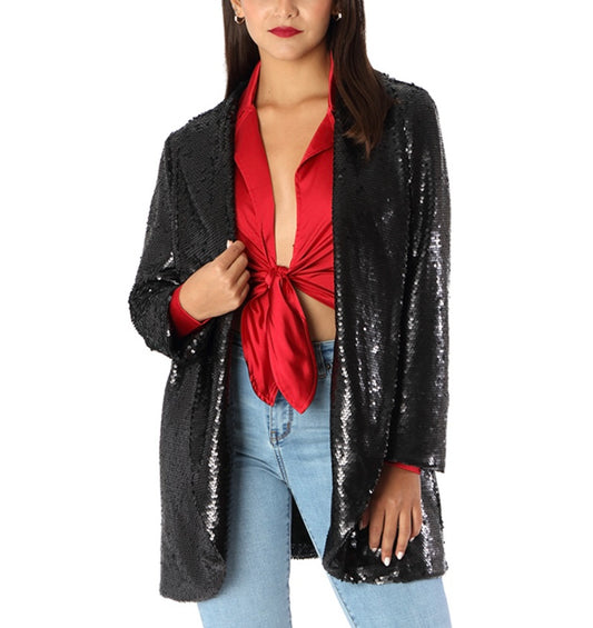 SEQUIN OPEN JACKET